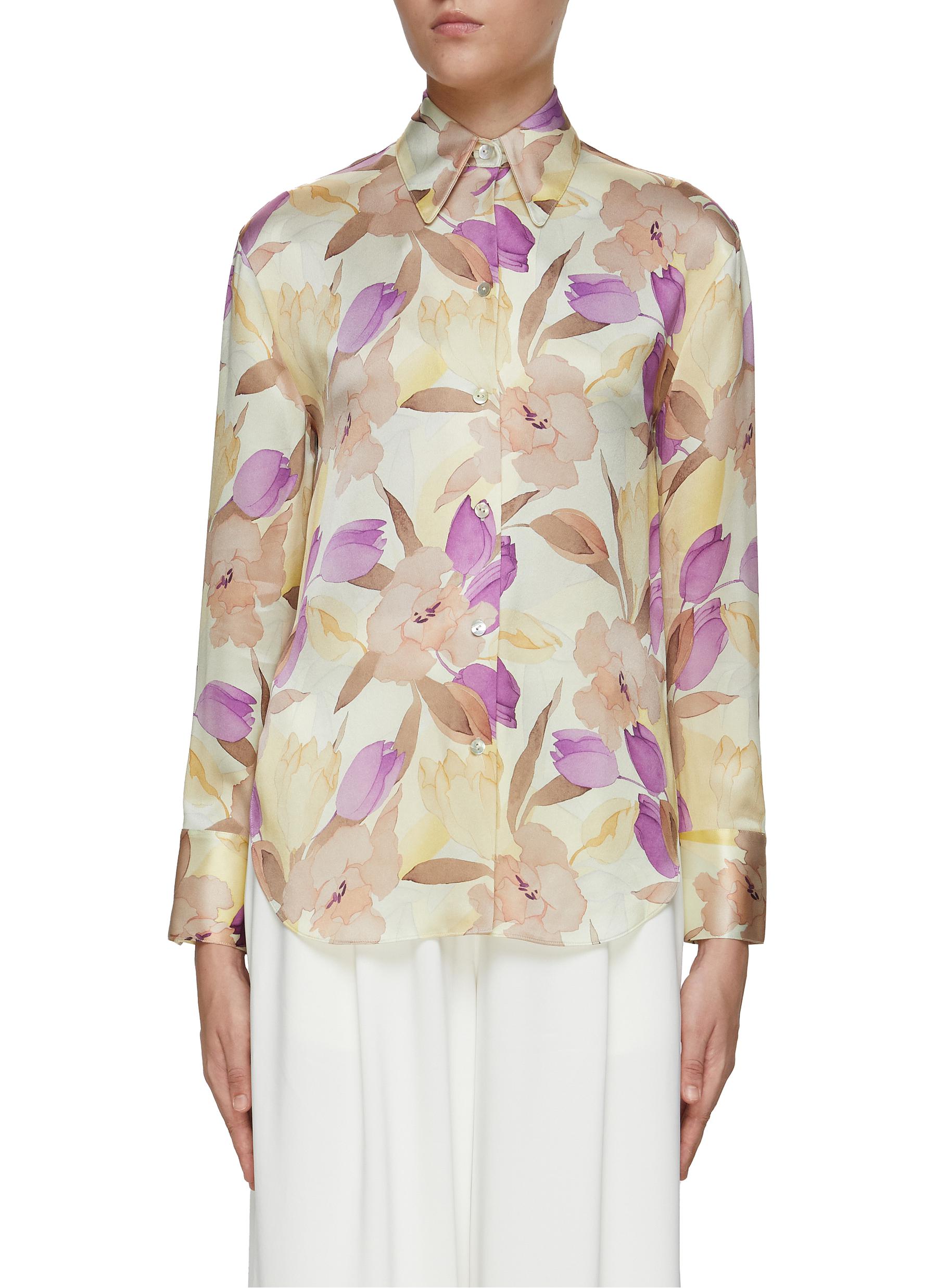 Nouveau Magnolia Print Silk Shirt