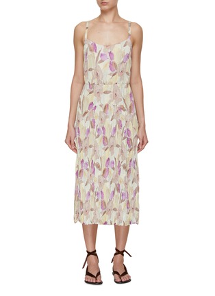Main View - Click To Enlarge - VINCE - Nouveau Magnolia Print Midi Dress