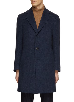 Main View - Click To Enlarge - CANALI - Single breasted Notch Lapel Overcoat