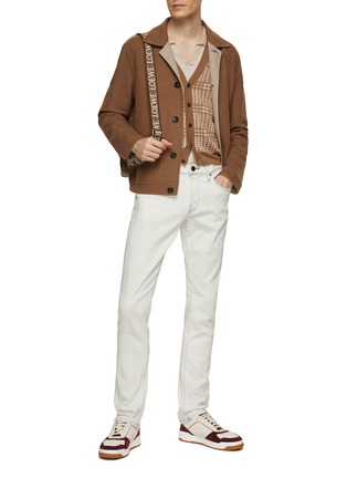 Figure View - Click To Enlarge - CANALI - Check Wool Knit Cardigan