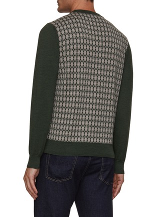 Back View - Click To Enlarge - CANALI - Argyle Knit Sweater