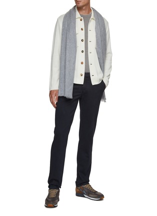 Figure View - Click To Enlarge - CANALI - Flat Front Straight Leg Pants