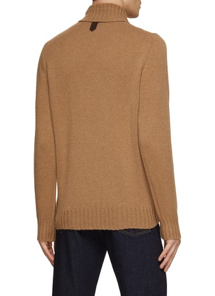 Back View - Click To Enlarge - CANALI - Turtleneck Weave Pattern Knit Sweater