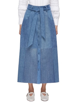 Main View - Click To Enlarge - E.L.V. DENIM - Frankie Denim Midi Skirt