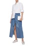 Figure View - Click To Enlarge - E.L.V. DENIM - Frankie Denim Midi Skirt