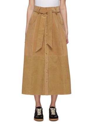Main View - Click To Enlarge - E.L.V. DENIM - Frankie Corduroy Midi Skirt