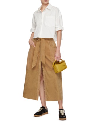 Figure View - Click To Enlarge - E.L.V. DENIM - Frankie Corduroy Midi Skirt