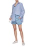 Figure View - Click To Enlarge - E.L.V. DENIM - Missy Contrast Hem Shorts