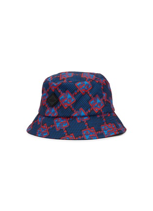 Main View - Click To Enlarge - J.LINDEBERG - ‘Raia’ JL Diamond Print Rubber Patch Bucket Hat