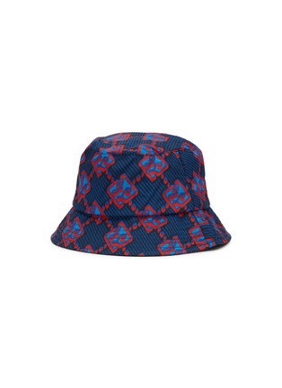 Figure View - Click To Enlarge - J.LINDEBERG - ‘Raia’ JL Diamond Print Rubber Patch Bucket Hat