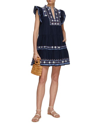Figure View - Click To Enlarge - SEA NEW YORK - Shaina Embroidered Mini Dress