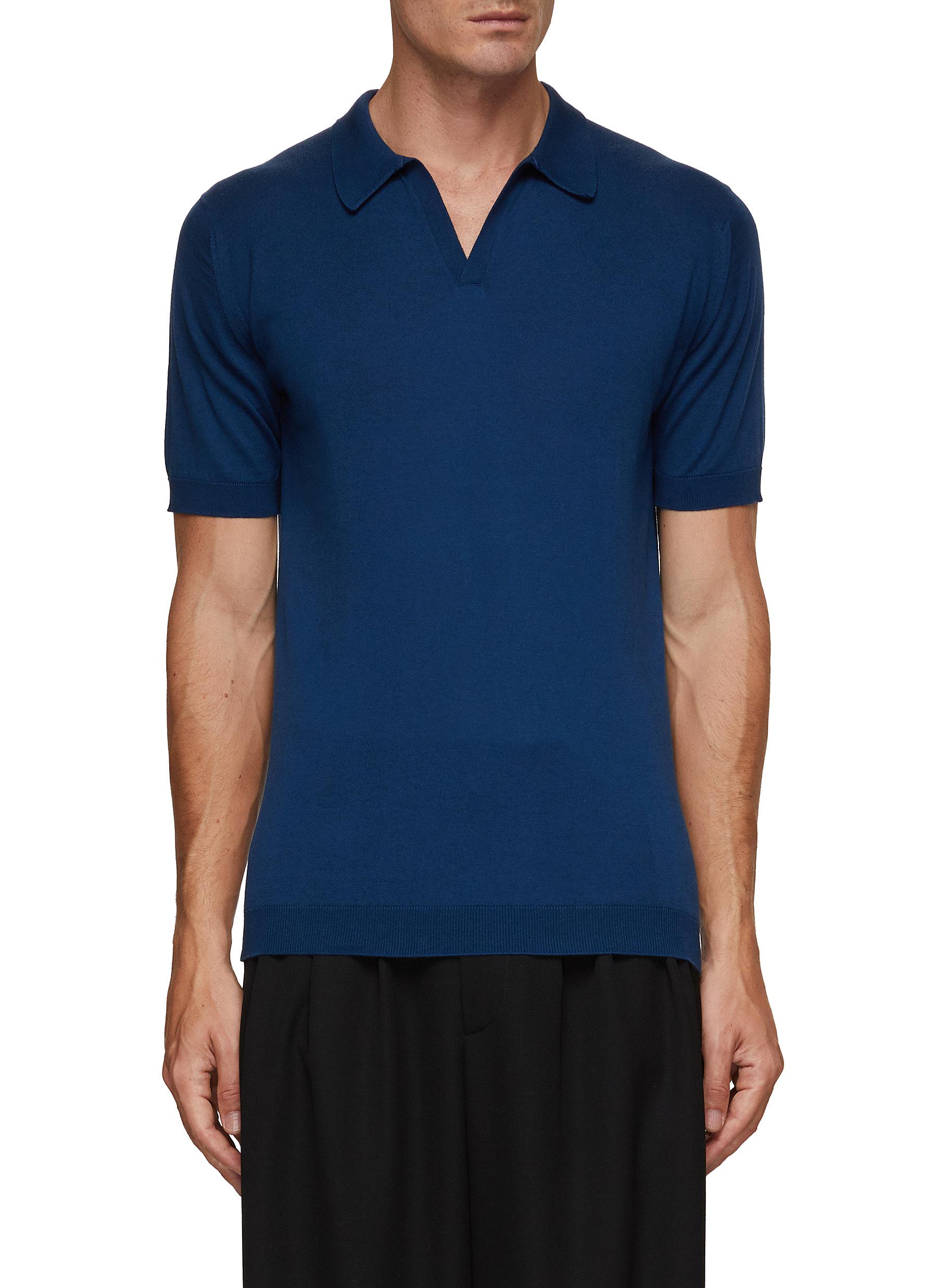 JOHN SMEDLEY | Noah Skipper Collar Cotton Polo Shirt | Men | Lane