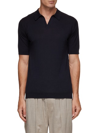 Main View - Click To Enlarge - JOHN SMEDLEY - Noah Skipper Collar Cotton Polo Shirt