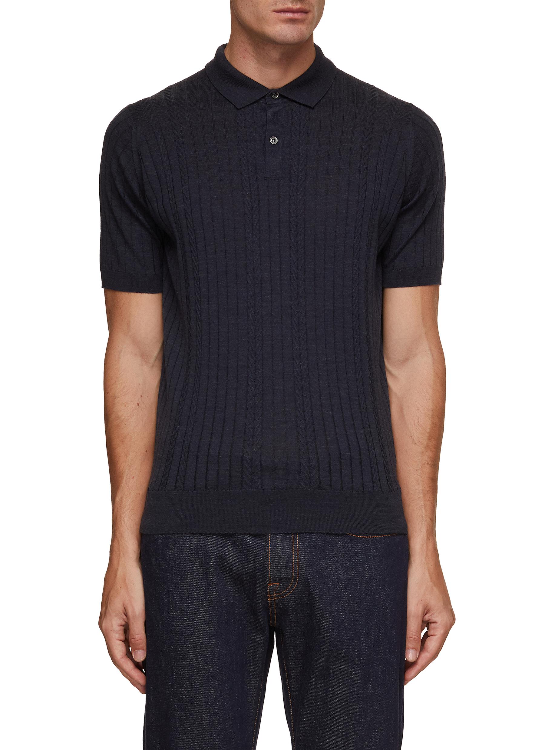 JOHN SMEDLEY | Hoffman Wool Polo Shirt | Men | Lane Crawford