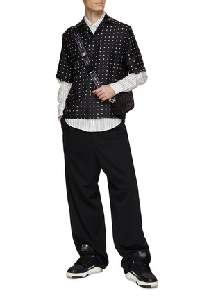 Figure View - Click To Enlarge - AMIRI - Striped Script Poplin Shirt