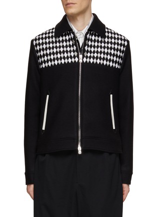 Main View - Click To Enlarge - AMIRI - Logo Diamond Embroidered Work Jacket