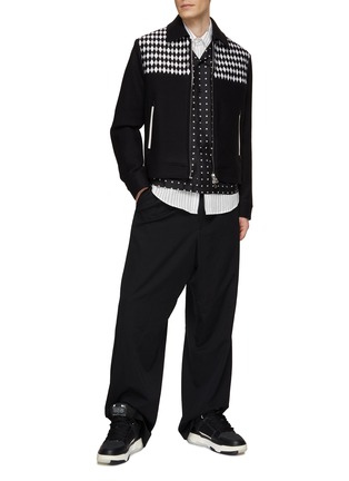 Figure View - Click To Enlarge - AMIRI - Logo Diamond Embroidered Work Jacket