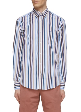 Main View - Click To Enlarge - PAUL & SHARK - Striped Cotton Poplin Shirt