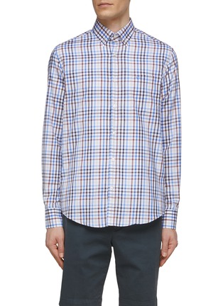 Main View - Click To Enlarge - PAUL & SHARK - Chequered Cotton Twill Shirt