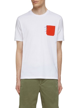 Main View - Click To Enlarge - PAUL & SHARK - Contrast Pocket Cotton T-Shirt