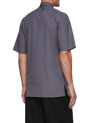 Back View - Click To Enlarge - MAISON MARGIELA - Short Sleeve Cotton Shirt