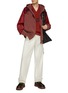 Figure View - Click To Enlarge - MAISON MARGIELA - Flannel Patchwork Zip Up Hoodie