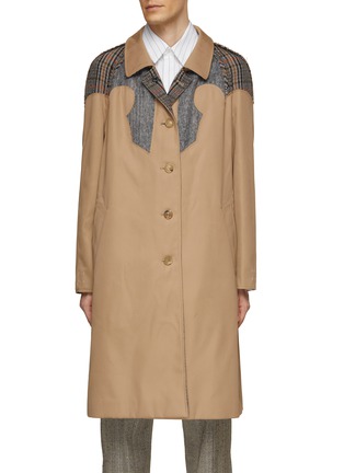 Main View - Click To Enlarge - MAISON MARGIELA - Patchwork Shoulder Reversible Trench Coat