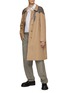 Figure View - Click To Enlarge - MAISON MARGIELA - Patchwork Shoulder Reversible Trench Coat
