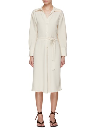 Main View - Click To Enlarge - VINCE - Belted Shirt Dress