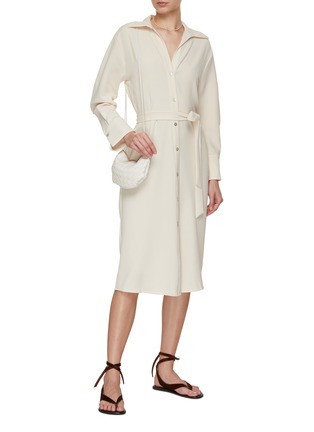 Figure View - Click To Enlarge - VINCE - Belted Shirt Dress