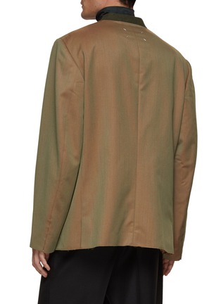 Back View - Click To Enlarge - MAISON MARGIELA - Single Breasted Collarless Blazer