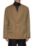 Main View - Click To Enlarge - MAISON MARGIELA - Single Breasted Collarless Blazer