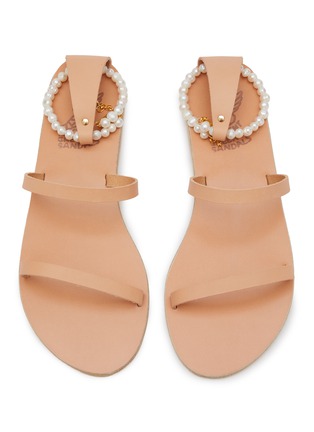 Detail View - Click To Enlarge - ANCIENT GREEK SANDALS - Ankle Wrap Pearl Anklet Sandals