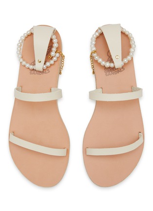Detail View - Click To Enlarge - ANCIENT GREEK SANDALS - Ankle Wrap Pearl Anklet Sandals