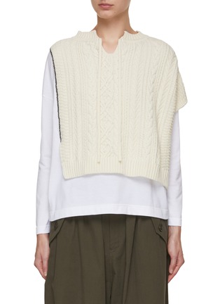 Main View - Click To Enlarge - Y'S - One Shoulder Knit Top