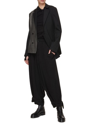 Figure View - Click To Enlarge - Y'S - Asymmetrical Notch Lapel Blazer