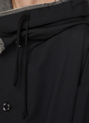  - Y'S - Contrast Lining Hooded Coat