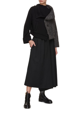 Figure View - Click To Enlarge - Y'S - Asymmetrical Cropped Jacket