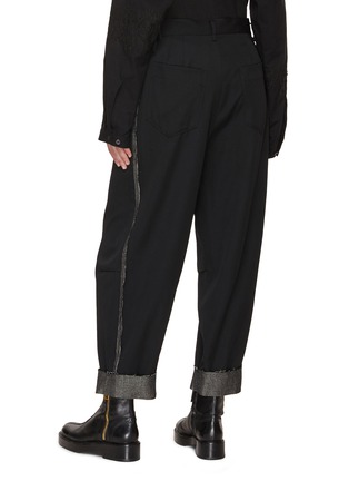 Back View - Click To Enlarge - Y'S - Raw Edge Roll Cuff Pants