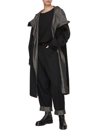 Figure View - Click To Enlarge - Y'S - Raw Edge Roll Cuff Pants