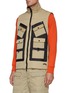Detail View - Click To Enlarge - PAUL & SHARK - Utility Padded Detachable Front Panel Mock Neck Vest