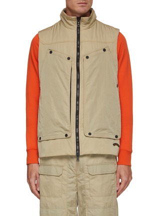 Main View - Click To Enlarge - PAUL & SHARK - Utility Padded Detachable Front Panel Mock Neck Vest