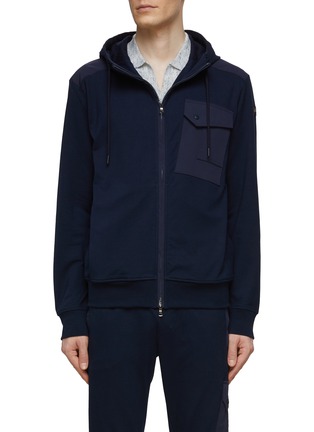 Main View - Click To Enlarge - PAUL & SHARK - Chest Pocket Cotton Hoodie