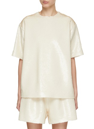 Main View - Click To Enlarge - THE FRANKIE SHOP - Jones Sequined Boxy T-Shirt