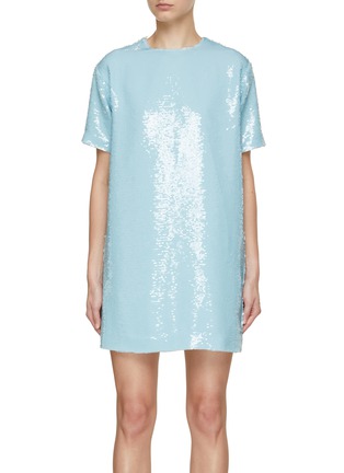 Main View - Click To Enlarge - THE FRANKIE SHOP - Riley Sequined T-Shirt Mini Dress