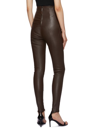 Back View - Click To Enlarge - RICK OWENS  - Skinny Leather Pants