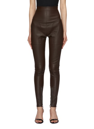 Main View - Click To Enlarge - RICK OWENS  - Skinny Leather Pants