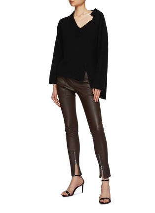 Figure View - Click To Enlarge - RICK OWENS  - Skinny Leather Pants