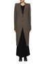 Main View - Click To Enlarge - RICK OWENS  - Neue Peak Lapel Single Breasted Coat