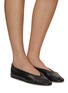 Figure View - Click To Enlarge - LE MONDE BERYL - Luna Almond Toe Leather Ballerina Flats